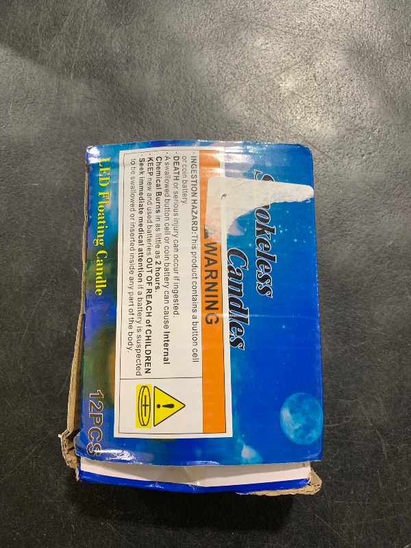 Photo 1 of 12 Pack Waterproof Flameless Floating Tealights, Christmas Battery tealights, Battery Operated Flickering Floating Tea Lights Candles in Warm Yellow for Wedding, Party, Bath, Hot Tub, Spa, Pool, Pond