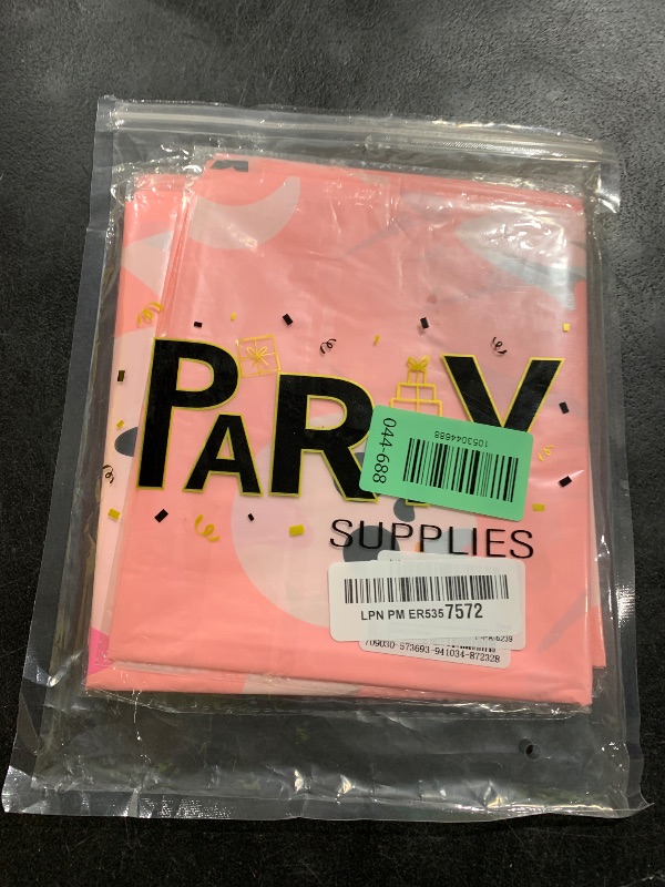 Photo 1 of 2PCS Pink Halloween Tablecover - 8.95 * 4.26ft, Water-Resistant, Ghost & Bat, Rectangular Skulls & Spider Web Pattern for Dinner Party Decoration