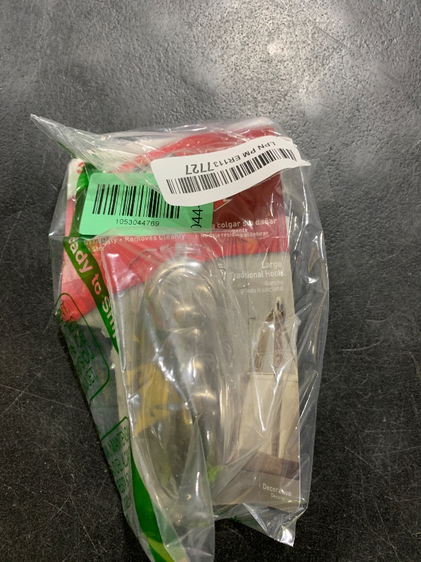 Photo 1 of 3M Command 17053BN Traditional Plastic Hook, Large, Brushed Nickel