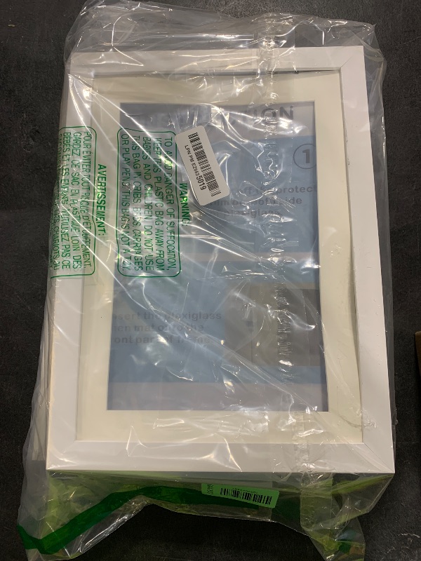 Photo 1 of ABCHIOPQ 4 Pack White Kids Art Frame, 8.5x11 Front Opening Wood Kid Artwork Frames Changeable, Wall-mounted or Standing Children Art Frame with Mat, Holds 150 Pcs, Drawing Display Storage Frames