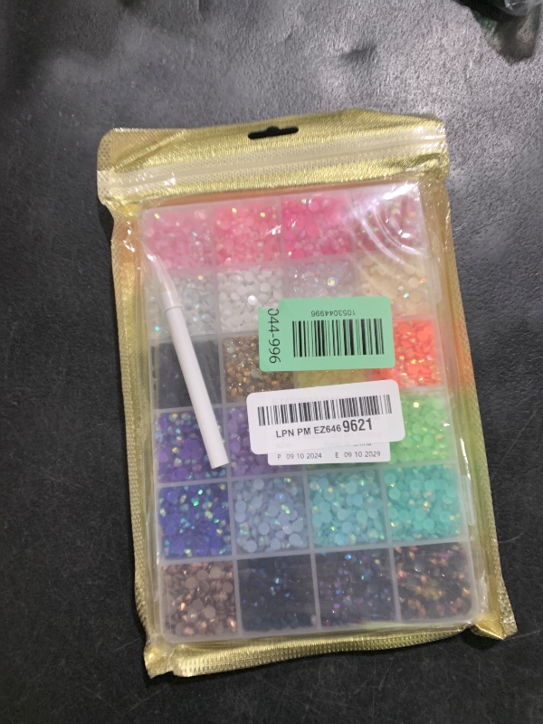 Photo 1 of 6600Pcs Resin Jelly Rhinestones with Tweezers for Crafting, Mixed-Color 5mm Non Hotfix Flatback Gems, Bedazzling Crystal for DIY Crafts Clothing Tumblers Mugs Shoes Fabric Decor Nail Art Makeup