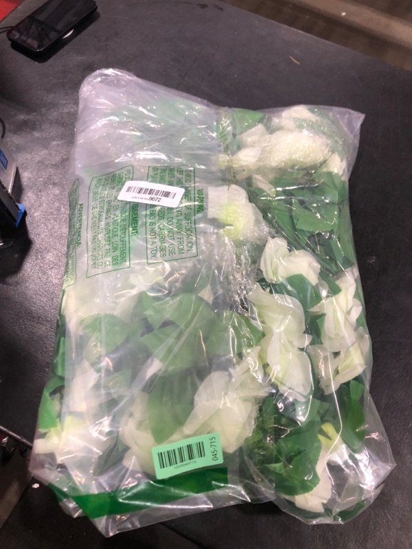 Photo 1 of 10PCS Fake Rose Garland, 7.5Ft Artificial Vines Flowers Hanging Rose Vine for Table Wedding Backdrop Arch Wall Party Mantle Festival Decor (Light White)