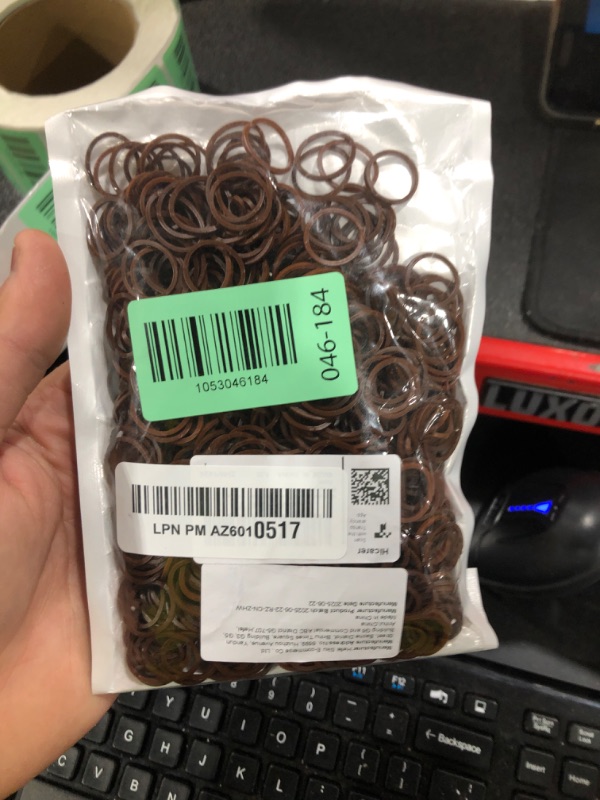 Photo 1 of 1000 Mini Rubber Bands Soft Elastic Bands for Kid Hair Braids Hair (Dark Brown)