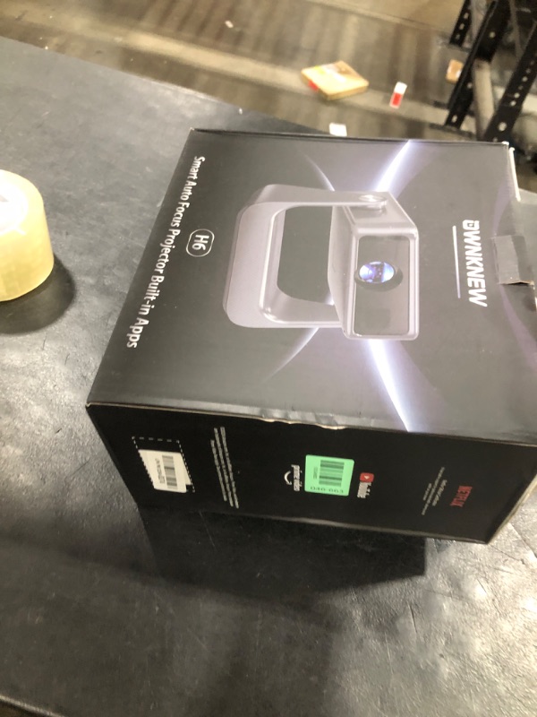 Photo 1 of ?Buit-in Google TV & Voice Control?Smart Projector with WiFi 6 and Bluetooth, 4K Support Movie Outdoor Projectors Compatible with Netflix/Prime Video/YouTube, Auto Focus Home Proyector 180°Stand