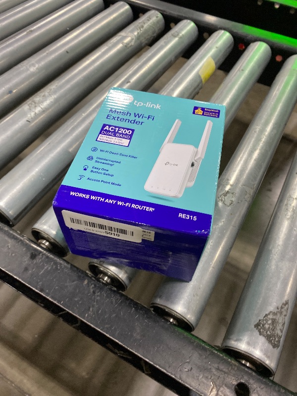 Photo 1 of TP-Link AC1200 WiFi Extender, 2025 Wirecutter Best WiFi Extender, 1.2Gbps Home Signal Booster, Dual Band 5GHz/2.4GHz, Up to 1600 Sq.ft and 32 Devices, EasyMesh Compatible, One Ethernet Port (RE315)