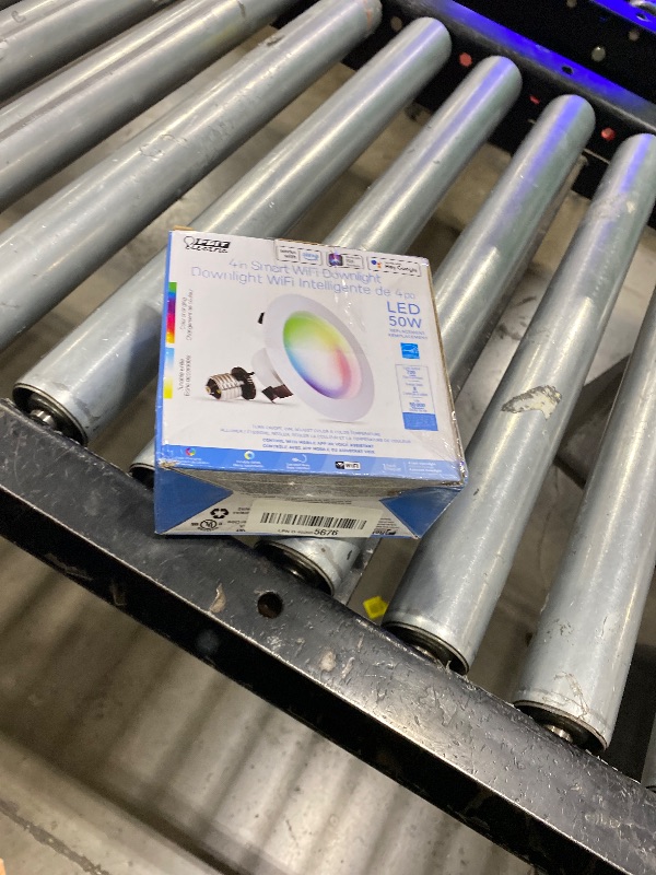 Photo 1 of Feit Electric 4 Inch Smart Recessed Light, Color Changing and Tunable White, 2.4GHz WiFi Retrofit LED Downlight E26 Base, No Hub, Works with Alexa and Google, Dimmable 50W Equi, CRI90, LEDR4/RGBW/AG