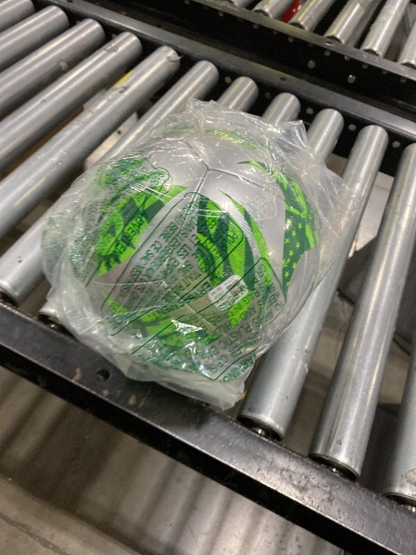 Photo 1 of adidas MLS Club Soccer Ball, Silver Metallic/Green, 4
