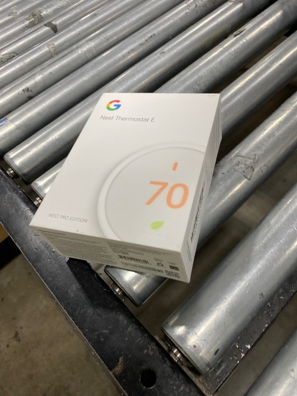 Photo 1 of Nest Thermostat E Programmable Smart Thermostat for Home, App Controlled via Wifi, Programmable, Compatible with Alexa and Google Assistant, Frosted White Color (T4002ES)