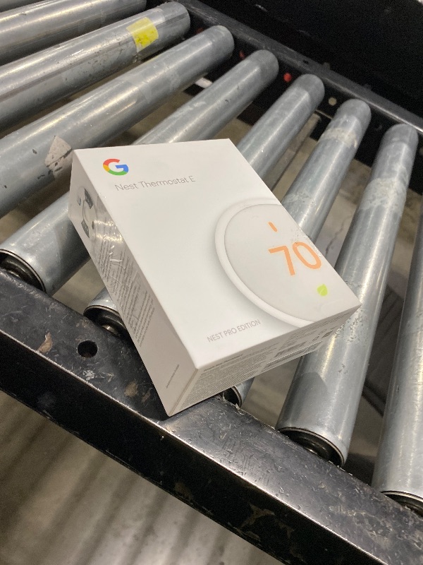 Photo 1 of Nest Thermostat E Programmable Smart Thermostat for Home, App Controlled via Wifi, Programmable, Compatible with Alexa and Google Assistant, Frosted White Color (T4002ES)