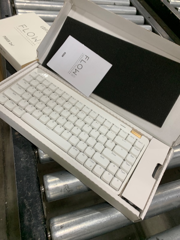 Photo 1 of Flow Lite 84 Keys Low Profile Mechanical Keyboard, 75% Swappable Rechargeable Wireless Keyboard with 2.4G Receiver, Bluetooth and Wired Connection for Windows, Mac/Specter Linear Switches (Off-White)