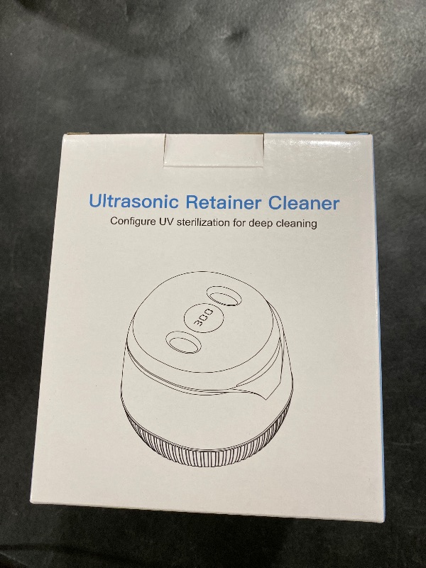 Photo 1 of Dental Ultrasonic Retainer Cleaner Machine - Dental Cleaning Pod for Denture, Mouth Guard, Aligner, Night Guard, Braces, Toothbrush Heads, Jewelry, 45kHz Retainer Cleaner with Digital Timer & 200ML