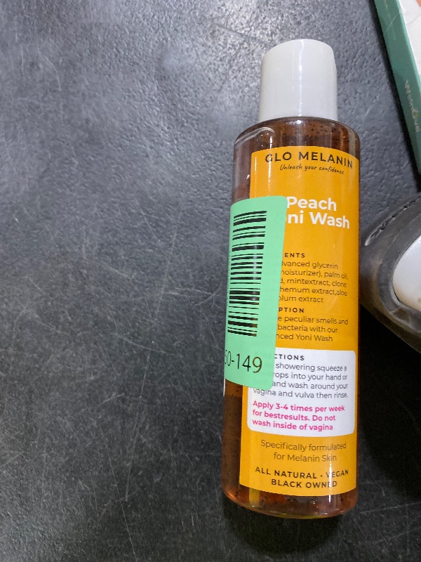 Photo 1 of Glo Melanin Peach Yoni Wash with Aloe Vera, All Natural Feminine Wash for Women pH Balance, Hygiene Vagina Wash Soap for Women Sensitive Skin Safe