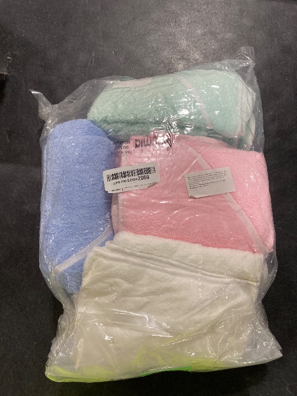 Photo 1 of Chumia 6 Pack Baby Bath Towel Coral Fleece Soft Absorbent Newborn Hooded Towel for Kid 30 x 30 Inch Toddler Bath Blanket for Babies Infant Shower Gift(Multicolor)