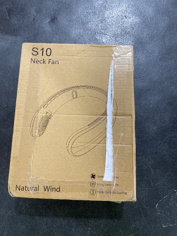 Photo 1 of Neck Fan, Portable Fan around Neck, 5200mAh Battery Operated Wearable Personal Fan with USB Rechargeable, 3 Wind Speed,Ultra Quiet, Bladeless,Headphone Design for Travel, Men Women