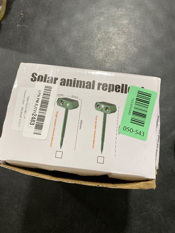 Photo 1 of 2Pack Ultrasonic Animal Repellent Outdoor Solar Animal Repeller witht Motion Sensor&LED Strober Ligh Cat Deterrent Outdoor Deer Repellent Device to Scare Skunk Rabbit Fox Dog Raccoon Squirrel 2025