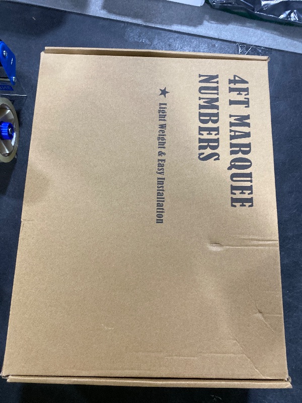 Photo 1 of 4FT Marquee Light Up Numbers, Black Giant Marquee Number Big Mosaic Number for 30th Birthday Party Decorations Backdrop Anniversary Decor, Pre-Cut Frame