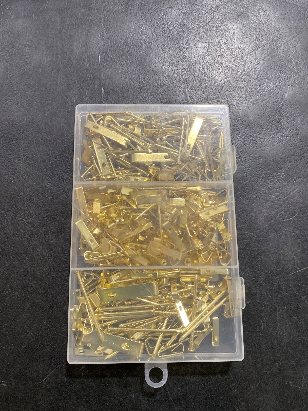 Photo 1 of 304 Pieces Picture Hanging Kit, 10lb, 30lb, 50lb and 100lb Picture Hangers, Metal Picture Hanging Hooks with Nails, on Drywall, Wooden Wall(Gold)