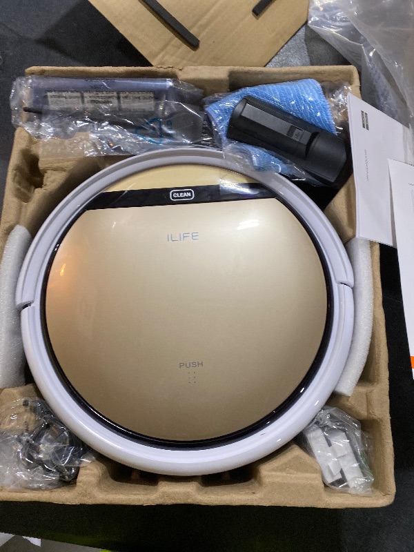 Photo 1 of ILIFE V5s Plus Robot Vacuum and Mop Combo with Wi-Fi/App/Alexa, Automatic Self-Charging Robotic Vacuum Cleaner, Slim and Quiet, Cleans Hard Floors Carpets and Pet Hair (V5s Pro Upgrade Version)