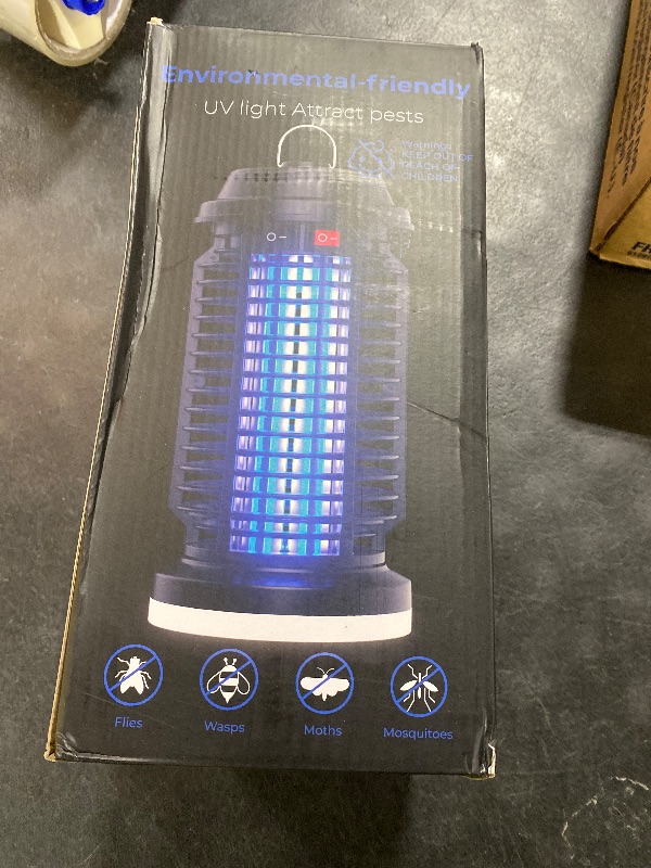 Photo 1 of YISSVIC Bug Zapper Outdoor Indoor Waterproof Electric Mosquito Lamp Fly Zapper Killer Effective 4200V Plug in for Home Patio Office Courtyard
