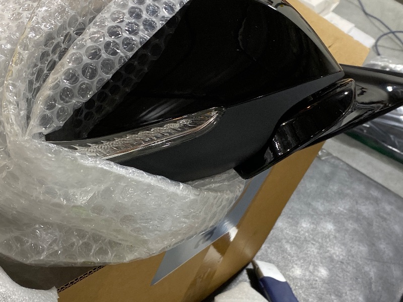 Photo 1 of Lqito Right Passenger Side Mirror Compatible With 2014 2015 2016 2017 2018 2019 2020 2021 Infiniti Q50 With Manual Folding Power Glass Heated Turn Signal Black Replace#963014HB0A(7Pins)