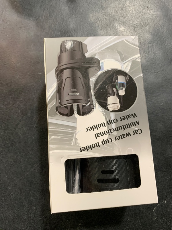 Photo 1 of JINKEY Upgrade 2 in 1 Multifunction Cup Holder Extender, 360°Adjustable Rotating Dual Cup Holder Insert for Stanley Car Water Bottle Holder Adapter Carbon Fiber