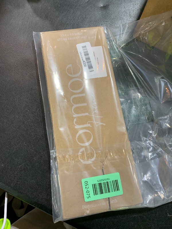 Photo 1 of Eormoe Stone Faucet Mat for Kitchen Sink – Diatomite Drying Stone Mat & Sink Protector, Prevent Moisture – Sink Splash Guard Water-Absorbing Stone Tray for Bathroom Counter [Light Grey,23.6" x 3.9"]