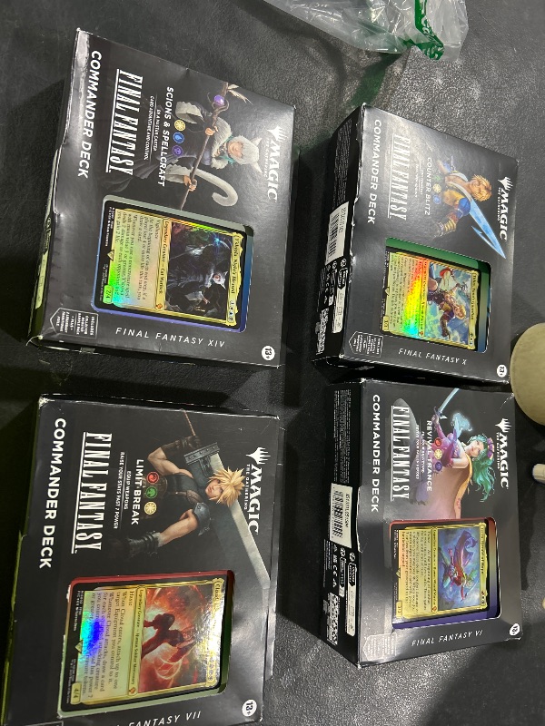 Photo 1 of Magic: The Gathering - Final Fantasy Commander Deck Bundle (Includes All 4 Decks)