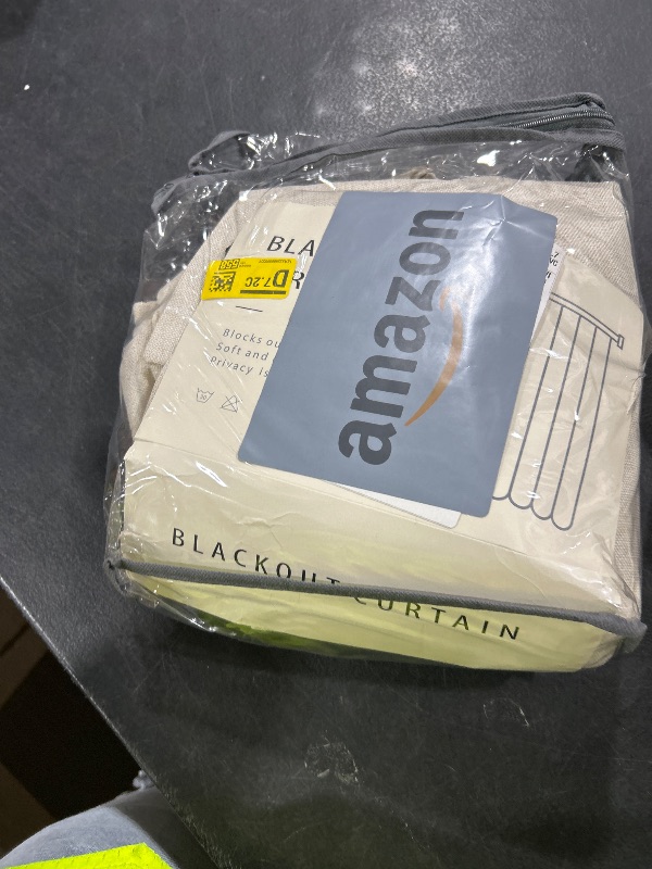 Photo 1 of 100% Blackout Shield Linen Blackout Curtains for Bedroom 100 Inches Long,Back Tab/Rod Pocket Living Room Drapes,Thermal Insulated Textured Blackout Curtains 2 Panels Set,50" W x 100" L,Cream