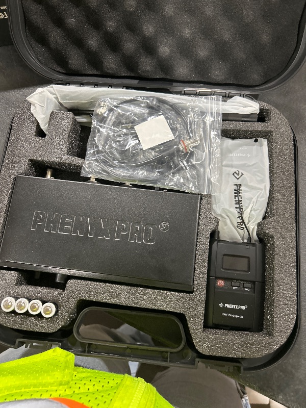 Photo 1 of Phenyx Pro Wireless in Ear Monitor System, True Stereo UHF IEM, in Ear Monitors for Musicians, Metal Stage Monitor w/ 89 Frequencies, Rack Mount, for Studio/Band (2 Bodypacks with Transmitter)