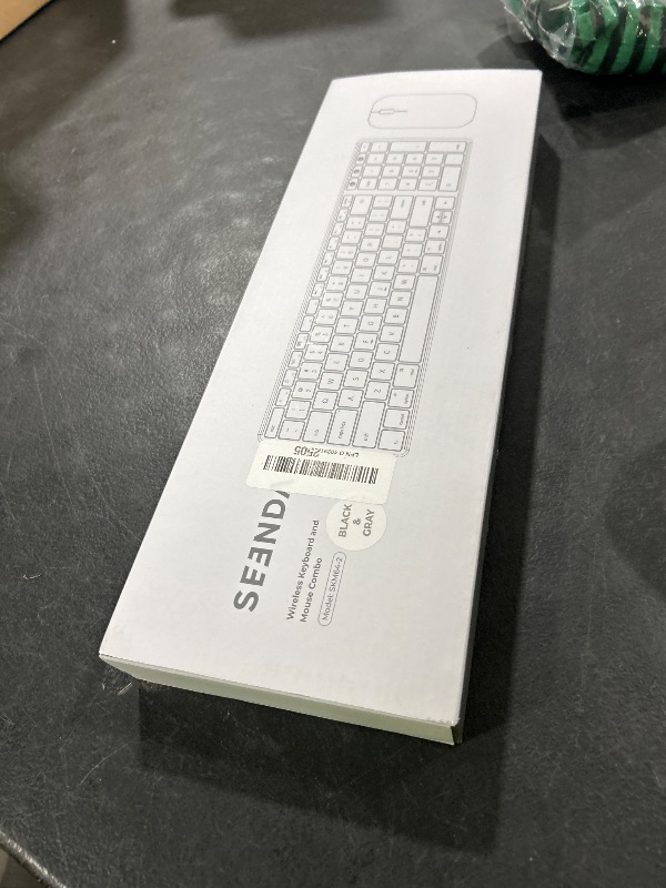 Photo 1 of seenda Bluetooth Keyboard and Mouse for Mac, SKM64-2 Multi-Device Rechargeable Slim Wireless Keyboard Mouse Stainless Steel Full Size, Compatible with MacBook Pro/Air, iPad, Mac - Space Gray