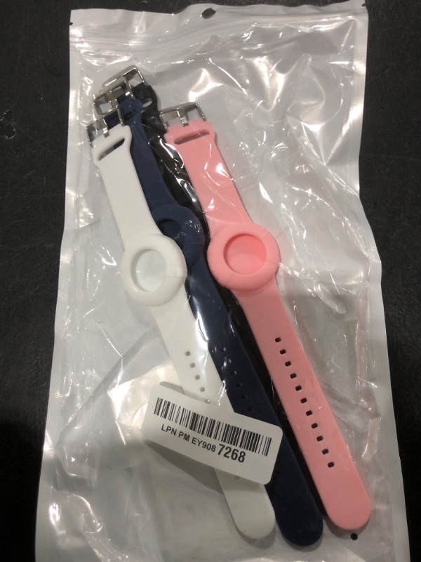 Photo 1 of 4 Pack Princess Cruise Medallion Holders for Kids and Adults, Silicone Wristbands for Carnival Ocean Medallion - 2 Sizes (S/M and M/L) in One Pack, Black and Dark Blue (M/L), Pink and White (S/M)