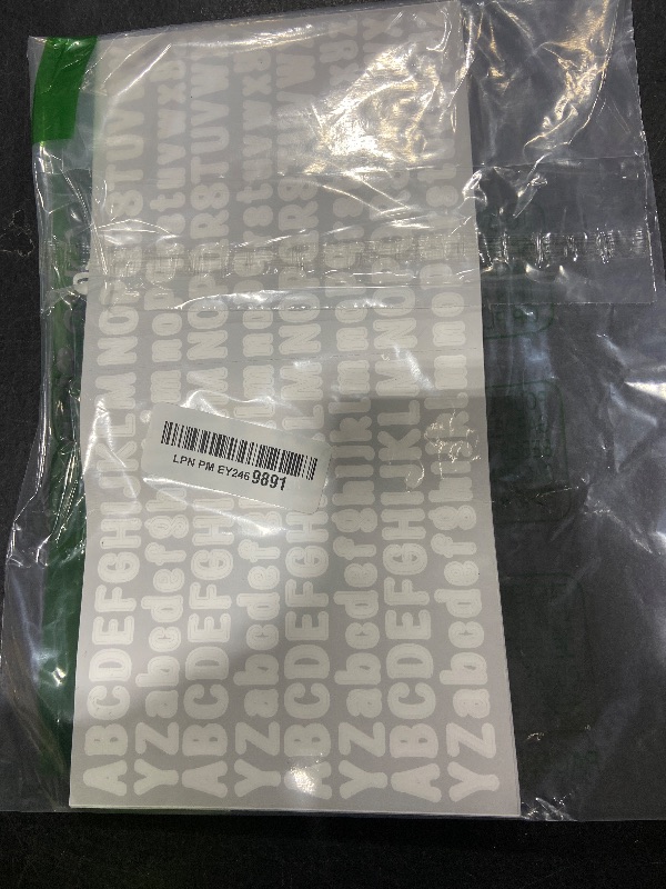 Photo 1 of 10 Sheet Small Letter Stickers, 1/2 Inch Self Adhesive Alphabet Stickers, Cute Vinyl Letter Stickers for Arts Crafts Outdoor Sign Poster Windows Doors Mailboxes Car Truck - White