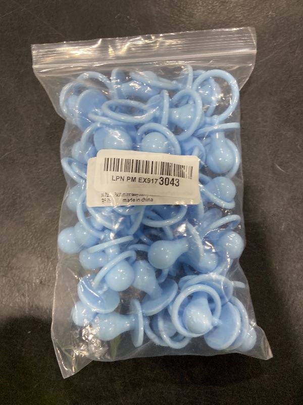 Photo 1 of 36 Plastic Pacifiers for Baby Shower Game, 2.75 Inch Baby Shower Pacifiers for Decoration DIY, Gender Reveal Party Table Scatter/Party Favors(Blue)