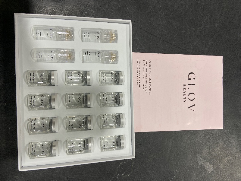 Photo 1 of Glov Beauty Micro Infusion System - 0.25mm 24k Gold Cosmetic Facial Stamp with Hyaluronic Acid & Peptide Serum Ampoules - At-Home Hydrating & Plumping Glow Kit for Face & Lips