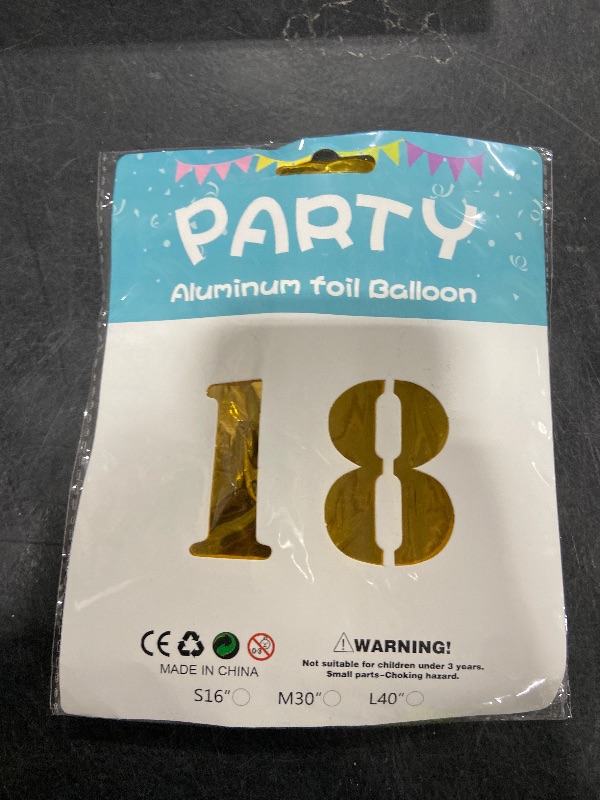 Photo 1 of double number gold 18 balloon