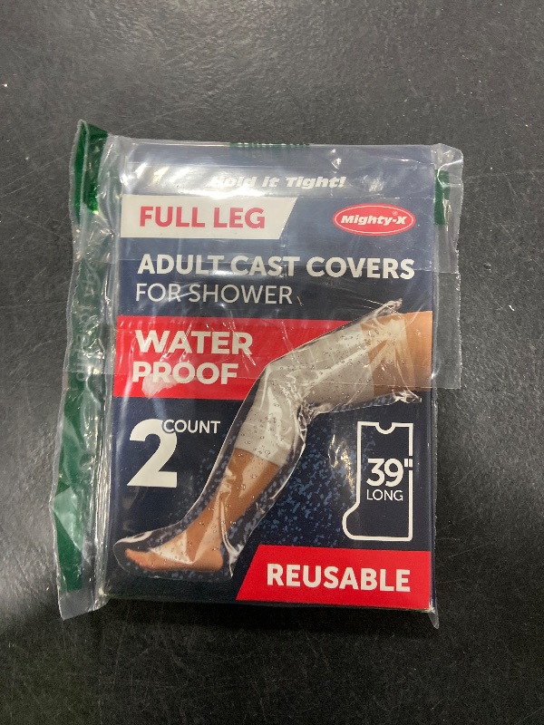 Photo 1 of 100% Waterproof Cast Covers for Shower Leg - Tight Seal - 2pk Reusable Adult Full Leg Cast Protectors - Thigh, Knee, Ankle, Foot - Strong and Durable