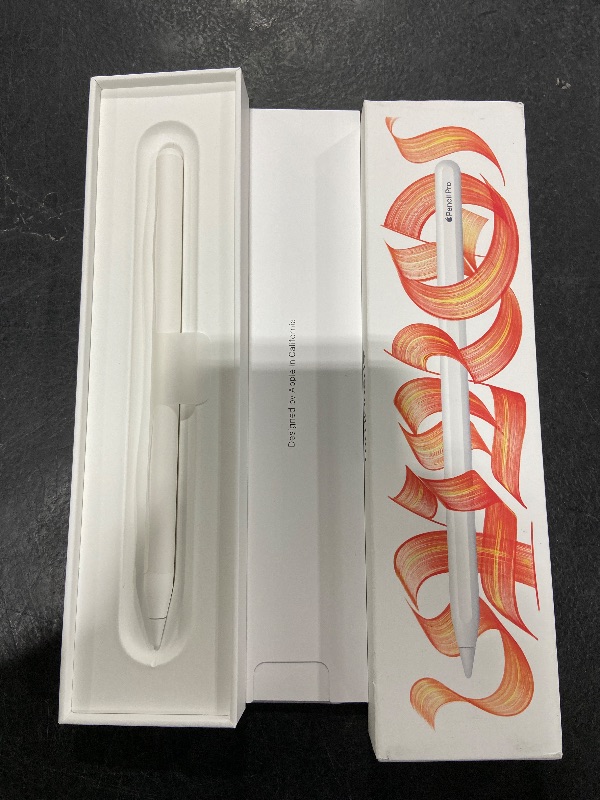 Photo 1 of Apple Pencil Pro: Latest Model - Device Compatibility Check Required - Pixel-Perfect Precision, Tilt and Pressure Sensitivity, Perfect for Note-Taking, Drawing, and Art. Charges and Pairs Magnetically