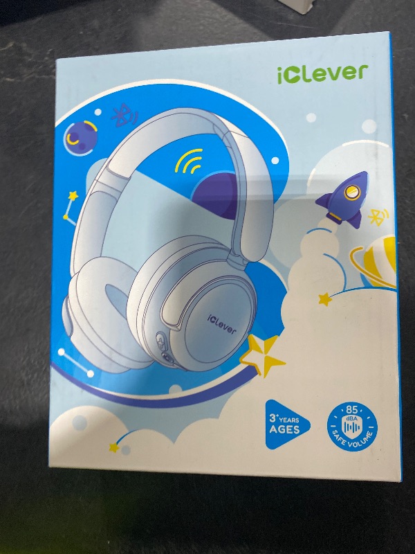 Photo 1 of iClever BTH22 Kids Bluetooth Headphones, 60H Play Time, USB C Fast Charging, Bluetooth 5.4, AUX Cord,Safe Volume 74/85 dBA,Toddler Headphones for iPad/Tablet/Travel/School, Blue