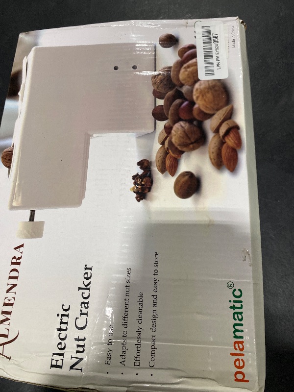 Photo 1 of Pelamatic Electric Nut Cracker | Dual-Mode Manual & Auto | Adjustable for Pecans, Almonds, Nuts | NEW UPDATED Durable Compact Design, White, 6.69 x 11.02 x 3.54 in, Plastic