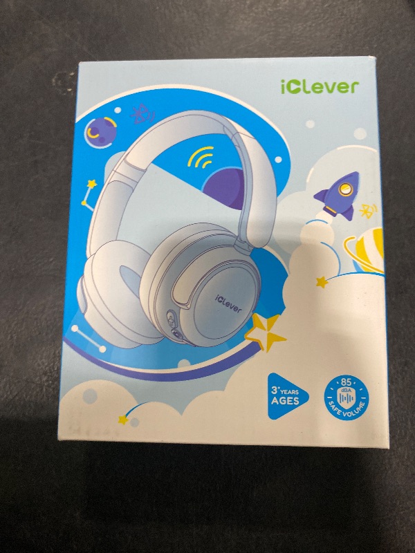 Photo 1 of iClever BTH22 Kids Bluetooth Headphones, 60H Play Time, USB C Fast Charging, Bluetooth 5.4, AUX Cord,Safe Volume 74/85 dBA,Toddler Headphones for iPad/Tablet/Travel/School, Blue