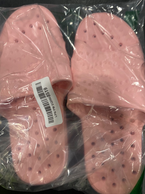 Photo 1 of shevalues Shower Shoes for Women Men with Arch Support Quick Drying Pool Slides Lightweight Beach Sandals with Drain Holes, Pink 8-9 Women / 6.5-7.5 Men