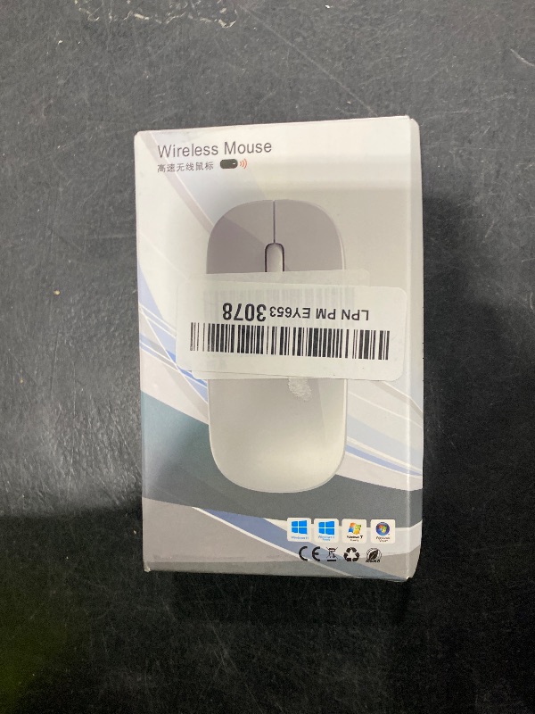 Photo 1 of Qullqian Rechargeable Bluetooth Mouse for iPad/Tablet/Mac/Laptop/Apple/MacBook pro/MacBook air/pc/,LED Lights Silent Slim Use Bluetooth 5.2/3.0 and 2.4GHz USB Type-C Receiver (Black)