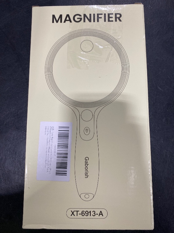 Photo 1 of Large Magnifying Glass with 37 LED Light, 10X 20X 45X Handheld Illuminated Lighted Magnifier with 3 Light Modes for Seniors Reading, Inspection, Coins, Exploring Close Work
