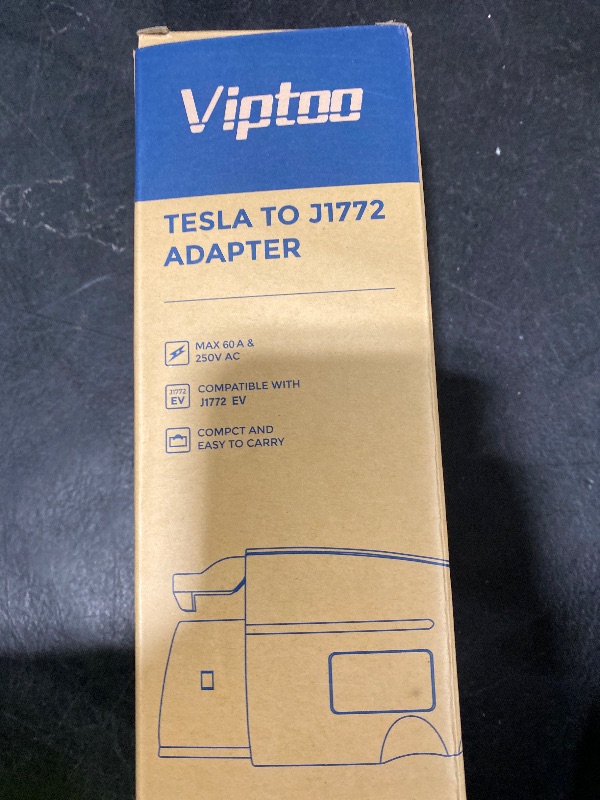Photo 1 of VIPTOO Adapter for Tesla to J1772 Charger with Screen Display [Only to J1772], 60Amp 250V Convertor with Press-Lock, Compatible with Tesla High-Powered Connectors, Destination/Mobile Chargers