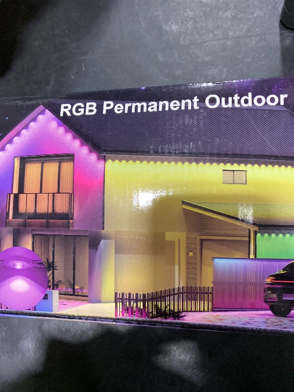 Photo 1 of MuliVid 150Ft Permanent Outdoor Lights,Smart RGB Outdoor Lights with Remote APP Control, IP67 Waterproof Outside Light for House for Christmas, Halloween, Holiday, Party, Daily