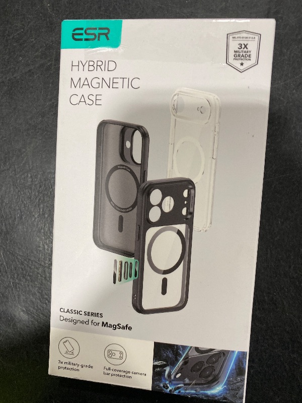 Photo 1 of ESR for iPhone 17 Pro Max Case, Camera Control, Compatible with MagSafe, Shockproof Military-Grade Protection, Magnetic Phone Case for iPhone 17 Pro Max, Classic Hybrid Case, Clear