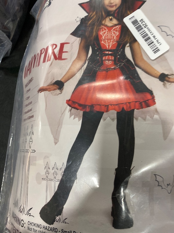 Photo 1 of Spooktacular Creations Halloween Girls Vampire Costume, Red Dark Vampire Dress Costume for Girls Halloween Dress up, Role-Playing and Parties