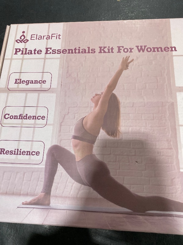 Photo 1 of ElaraFit Pilates Kit for Women Home Workout Equipment with Magic Circle Ring, Yoga Ball, Resistance Bands, Complete Fitness Starter Set for Core Strength Toning