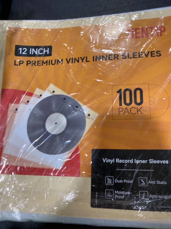 Photo 1 of 100-Pack 3-Ply Vinyl Sleeves Inner - 12 Inch Vinyl Protective Sleeves LP Album Cover,3 Layer Anti Static Rice Paper LP Sleeves Protect Your LP Collection (Inner Sleeves-Square)