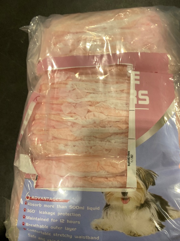 Photo 1 of Ambreview Disposable Dog Diapers Female, Just Pull It Up, Doggie Diapers for Female Dogs, Strong Absorbency | Leak Proof, for Dogs in Heat | Elderly | Disabled, M 30 PCS